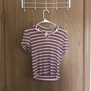 Multicolored Striped Tee☺️